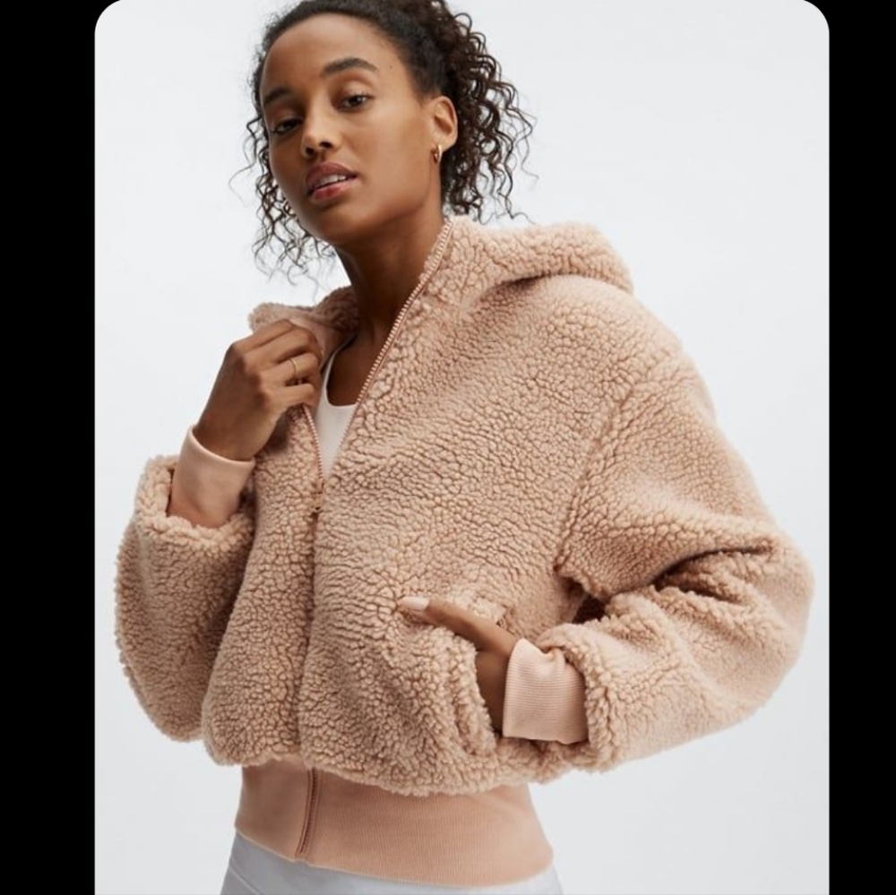 Fabletics Tan Teddy Jacket - image 2